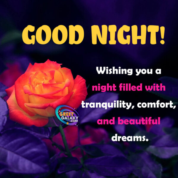 Wishing You A Night Filled With Tranquility Good Night