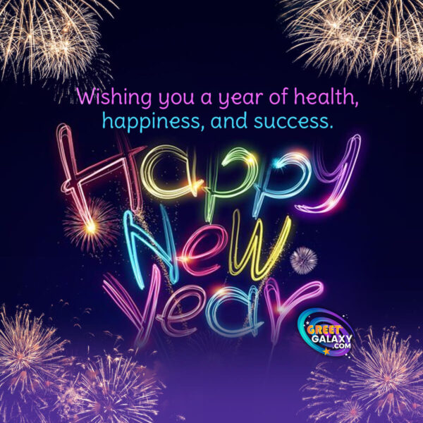 Wishing You A Year Of Health, Happiness, And Success Happy New Year